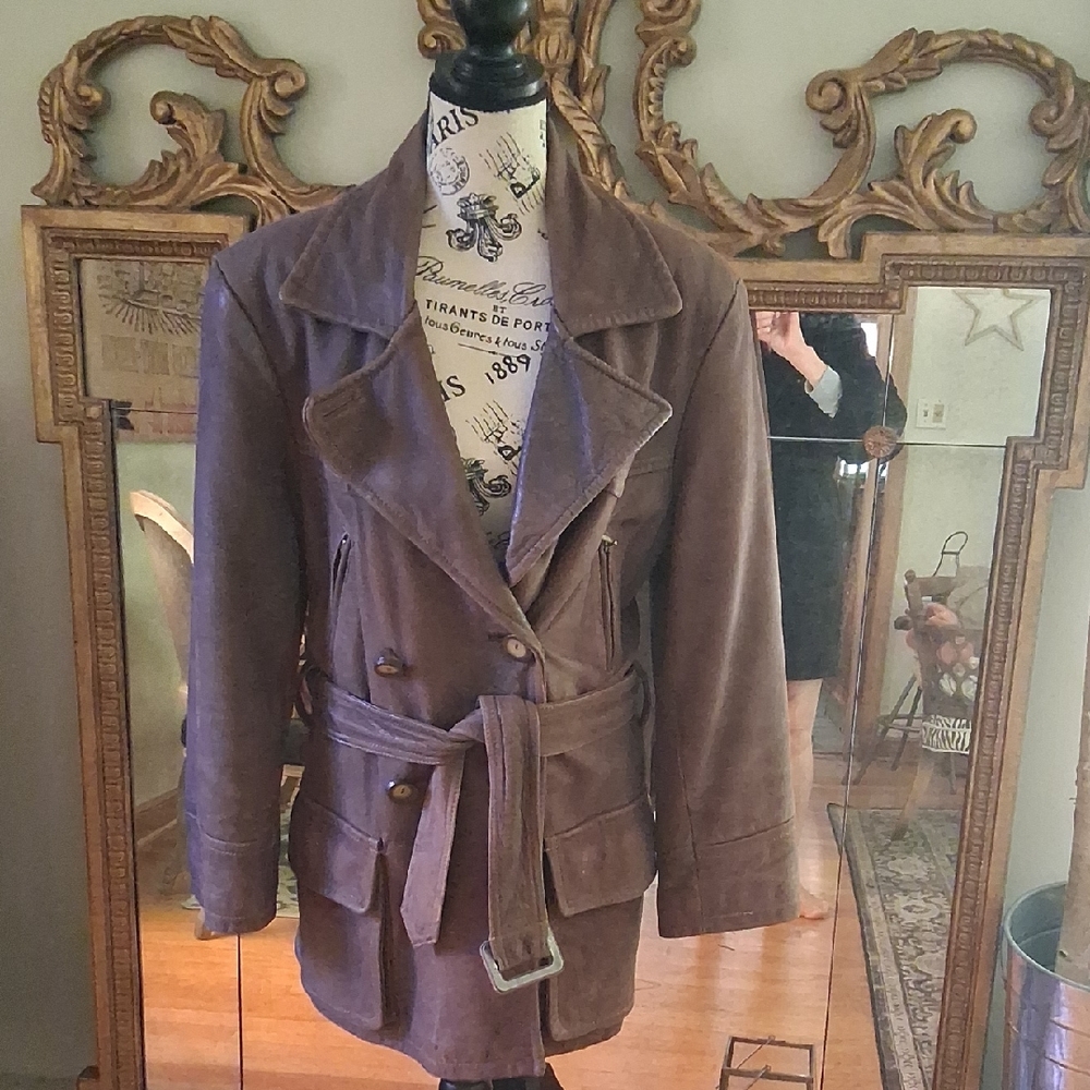 Guess Cocoa Brown Leather Jacket